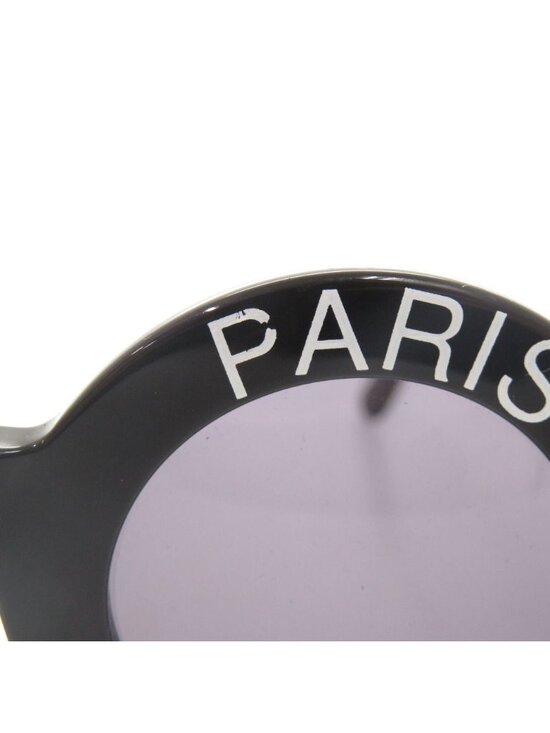 Chanel Vintage CC Logo Round Acetate Black Sunglasses Eyewear main image 9
